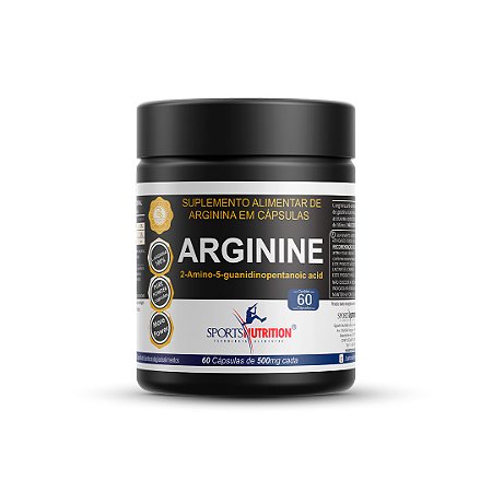 Arginina UP 100% Pure - Precursor do GH - 60 Cápsulas - Sports Nutrition