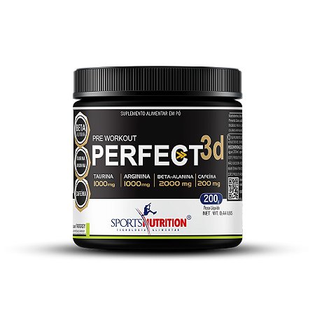 Perfect 3d - Pré Treino com Beta Alanina - 200g - Sports Nutrition