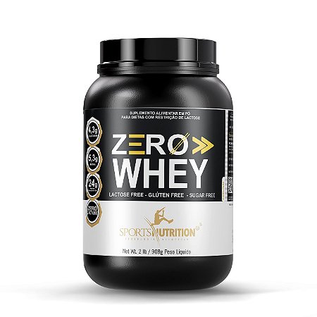 Whey Protein Zero Lactose, Glúten E Açúcar - 24g de Proteína por dose 908g - Sports Nutriton