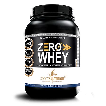 Whey Protein Zero Lactose, Glúten E Açúcar - 24g de Proteína por dose 908g  - Sports Nutriton