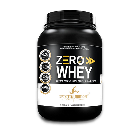 Whey Protein Zero Lactose, Glúten E Açúcar - 24g de Proteína por dose 908g  - Sports Nutriton