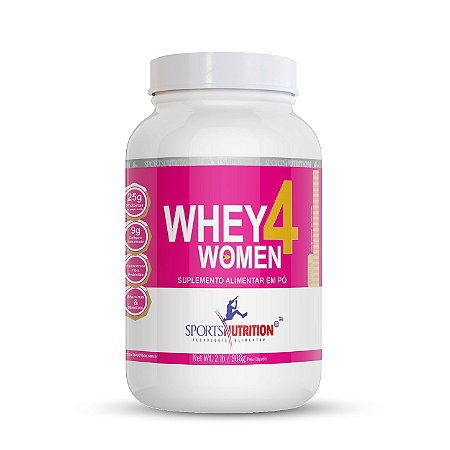 Whey Protein 4 Women com Colágeno - Sabor Baunilha - 908g - Sports Nutrition