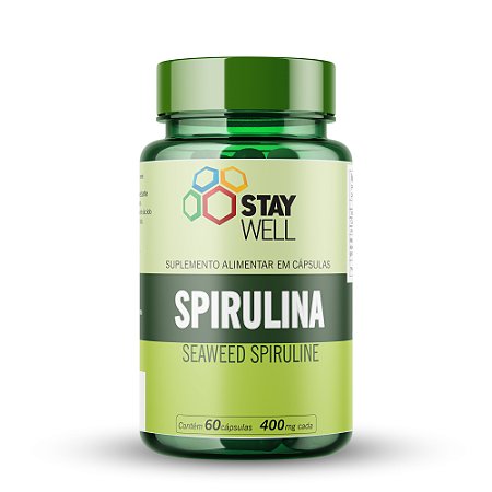 Spirulina 400mg - 60 Cápsulas - Stay Well