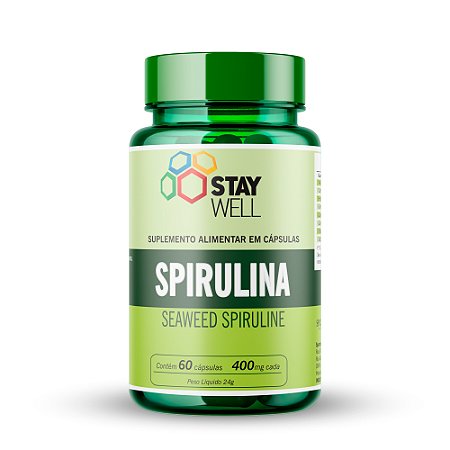Spirulina 400mg - 60 Cápsulas - Stay Well
