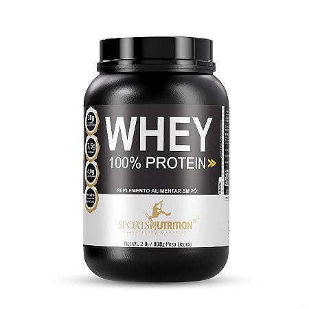 Whey Protein 100% Concentrada - Sabor Coco - 30g de proteína por dose - 908kg - Sports Nutrition