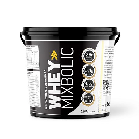 Whey Protein Mix Bolic - 28g de Proteínas por dose - 2.268kg - Baunilha - Sports Nutrition