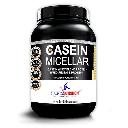 Pure Casein - Caseína Micellar Proteina Time Release 35g de Proteína por dose - 908g - Sports Nutrition