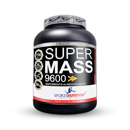 Hipercalórico Super Mass 9600 - 3kg - Sports Nutrition