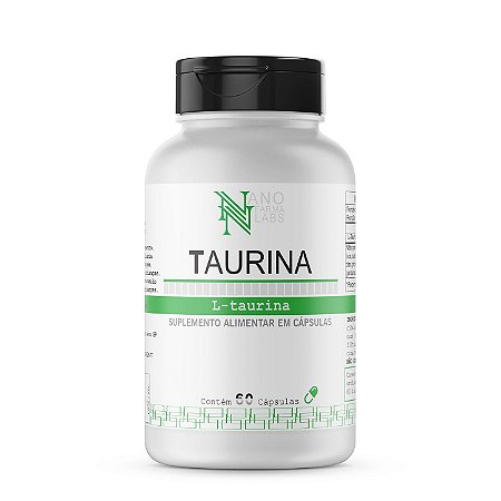 L- Taurina 100% pura. 60 cápsulas - Nano Farma
