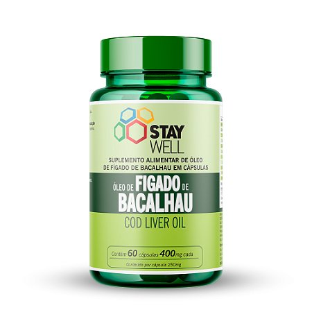Óleo De Fígado De Bacalhau - 60 Cápsulas - Stay Well