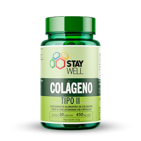 Colágeno Tipo II - Não Hidrolisado - 30 cápsulas - Stay Well