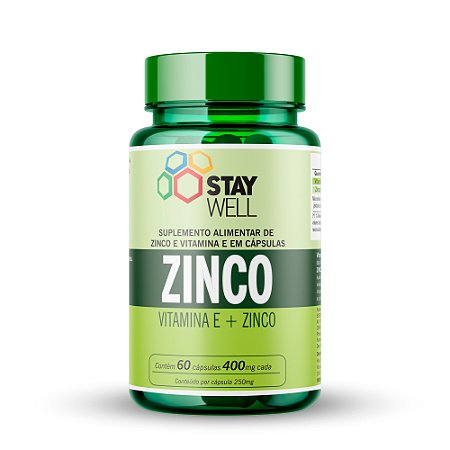 Zinco + Vitamina E - 60 Cápsulas - Stay Well