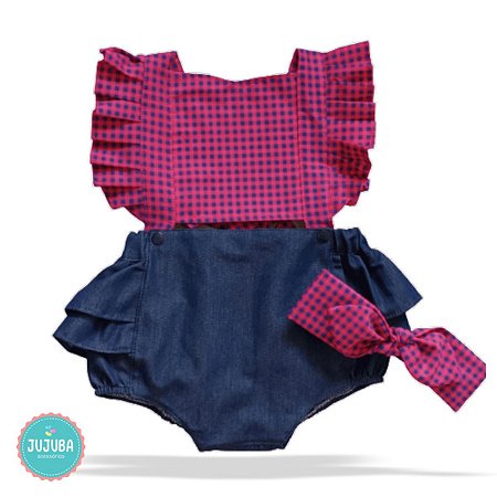 Roupa De Bebe Menina Body Jardineira Romper Jujuba Acessorios