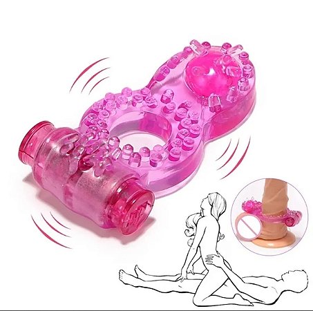 Anel Com Vibro e Pérola Massageadora