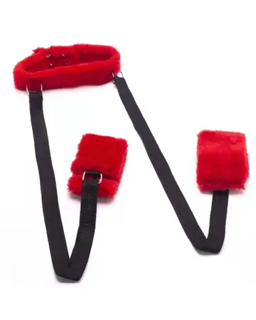 Coleira Pelucia Com Amarras para a penas Sexy Fantasy