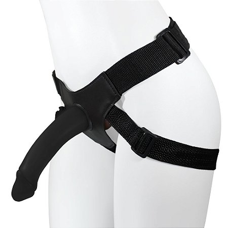 Cinta Peniana Ajustável com Pênis Realístico Vacaciones 18 x 5cm Preto