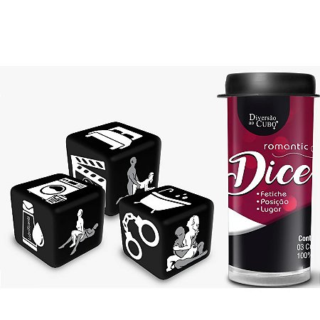 Dados Eróticos Romantic Dice 3 Unid. Diversão Ao Cubo