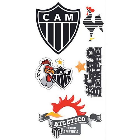Cartela de Tatuagem Adesiva Atlético Mineiro Luvi