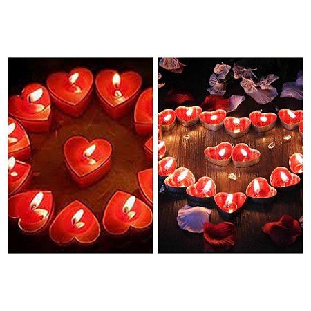 Kit 10 Velas Rechaud Vermelha Decoração