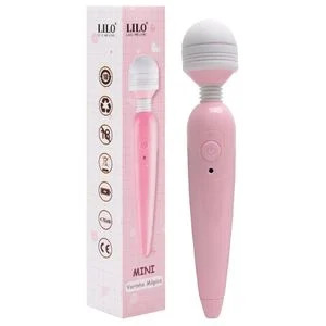 Vibrador Varinha Mágica Com 10 Vibrações Lilo Vipmix USB - ROSA