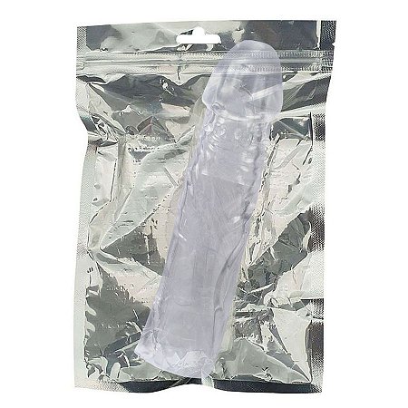 Capa Peniana de 14cm Para 15cm Com Glande Avantajada  - Translúcido