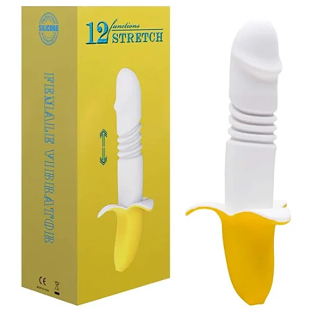 Vibrador Ponto G Banana 12 Modos Vai E Vem Vipmix