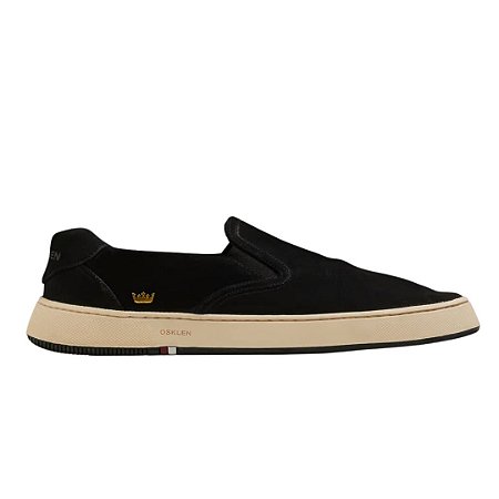 Osklen Tenis BossaNova SlipOn Nobuck Preto