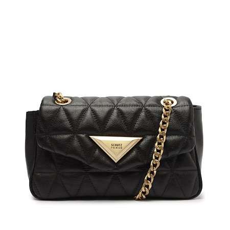 Schutz Bolsa 944 Couro Media Preta