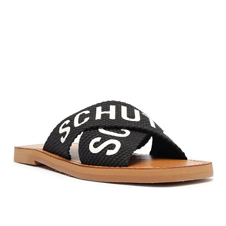 Schutz Rasteira X Logo Preta