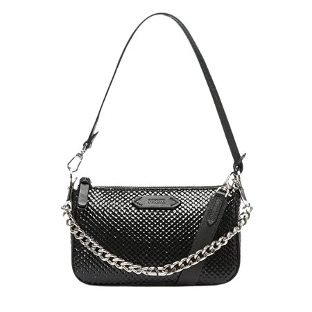 Schutz Bolsa Couro Tiracolo Emmy Snake Preta