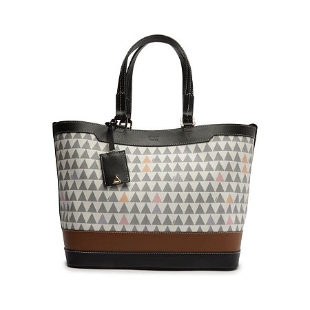 Schutz Bolsa Grande Tote Emma Triangle Branca