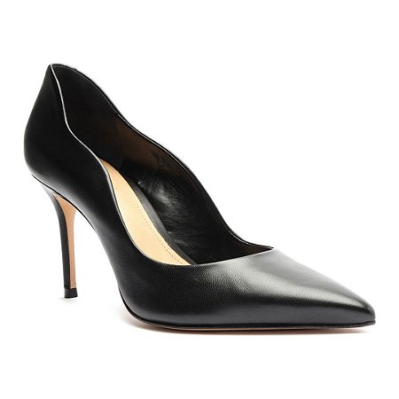 Schutz Scarpin Curvas Salto Alto Preto