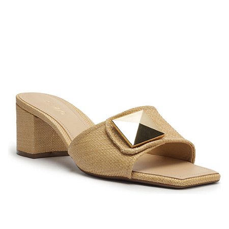 Arezzo Tamanco Salto Bloco Fibras Naturais