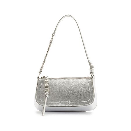 Schutz Bolsa Tiracolo Pequena Prata Brilato Tecno
