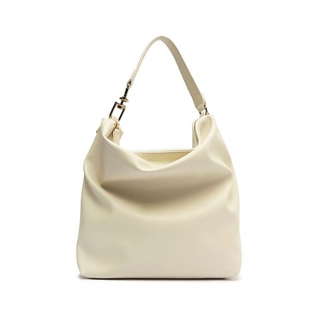 Schutz Bolsa Hobo Pequena Napa Strech Off White