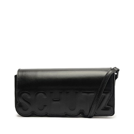 Schutz Bolsa Couro Pequena On Fire Preta