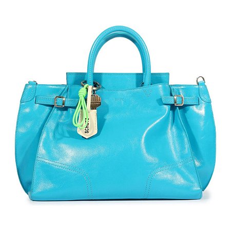 Schutz Bolsa Tote Heaven Couro Azul