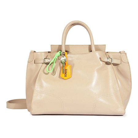 Schutz Bolsa Tote Heaven Couro Bege