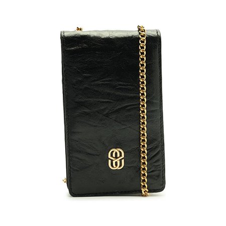 Schutz Porta Celular Hoover Couro Preta