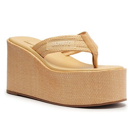 Schutz Chinelo Plataforma Bold II Bege