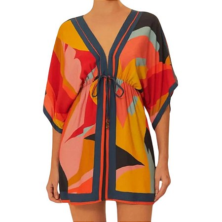 Farm Vestido Curto Lenco