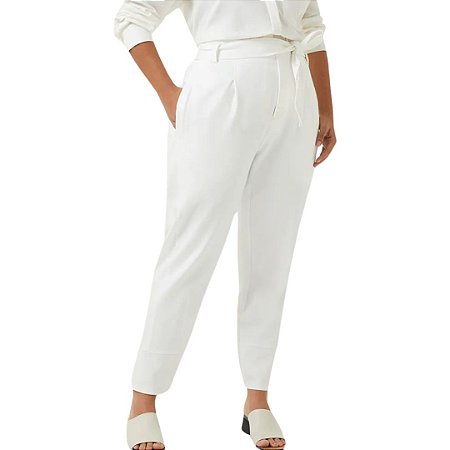 Shoulder Calca Malha Estruturada OffWhite