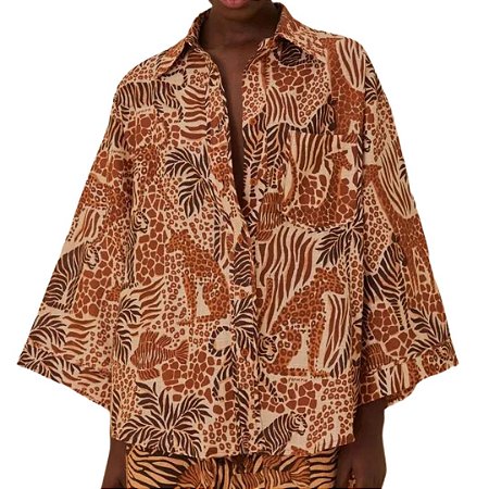Farm Camisa Olhar Da Flor