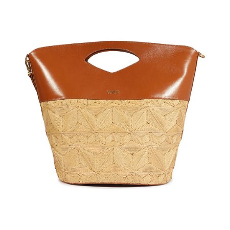 Schutz Bolsa Beach Couro Marrom