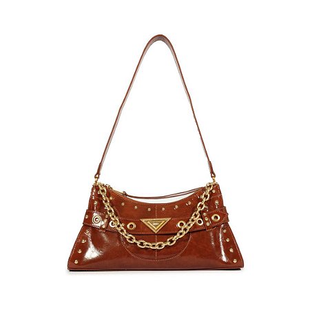 Schutz Bolsa Media Couro Marrom