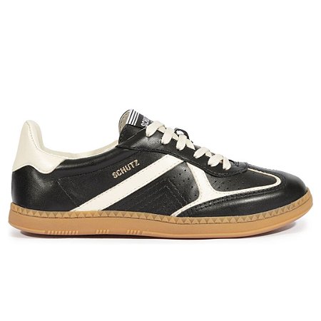 Schutz Tenis Retro Couro Preto