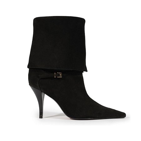 Schutz Bota Rudy Buckle Camurça Preta