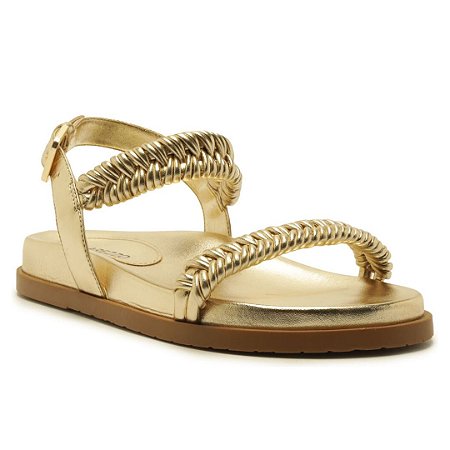 Arezzo Papete Dourada Tiras Tramadas