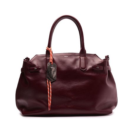 Arezzo Bolsa Grande Couro Vinho Silvia Braz