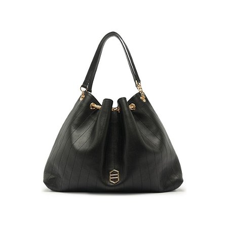 Arezzo Bolsa Grande Couro Preto